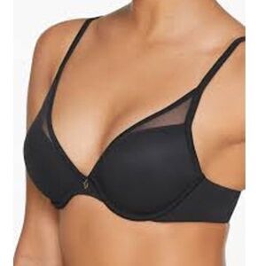 Thirdlove 24/7 Classic Uplift Plunge Black Bra 36 B 1/2